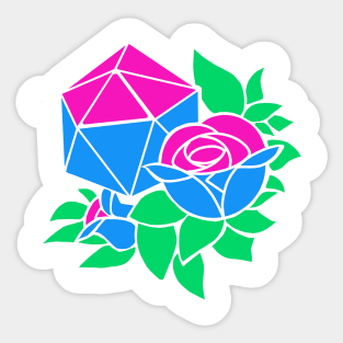 Pretty Poly Rose Polysexual Pride Sticker